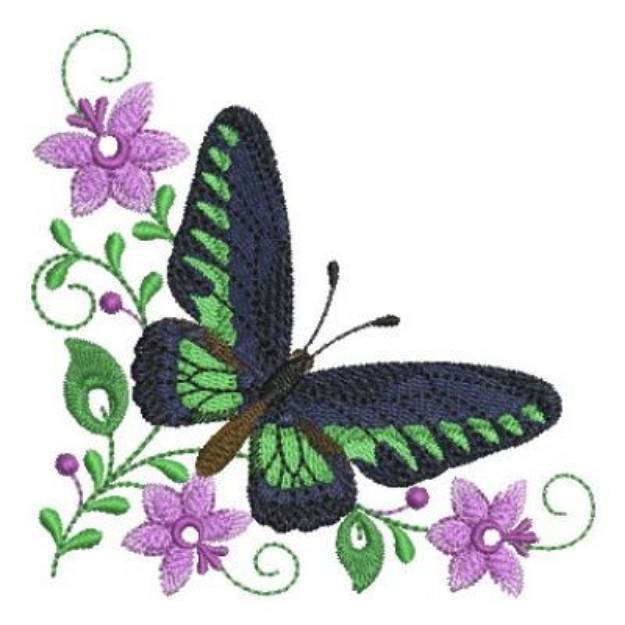 Corner Butterfly Machine Embroidery Design | Embroidery Library at ...