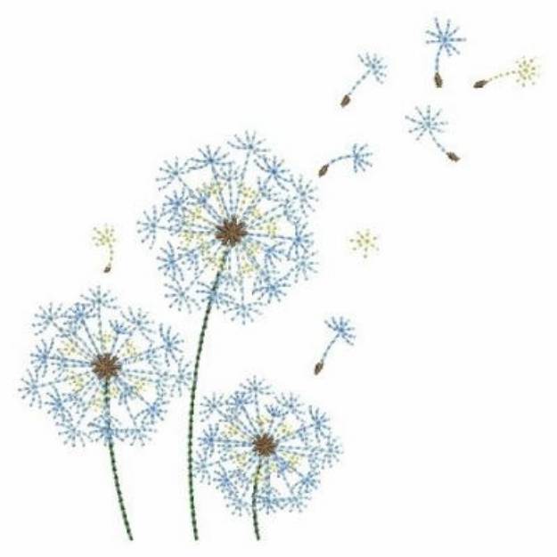 Picture of Dandelion Puffs Machine Embroidery Design