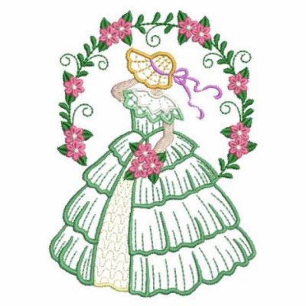 Picture of Southern Bell Flowers Machine Embroidery Design