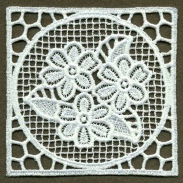 Picture of FSL Floral Doily Machine Embroidery Design