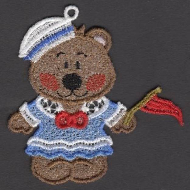 Picture of FSL Sailor Teddy Bear Machine Embroidery Design