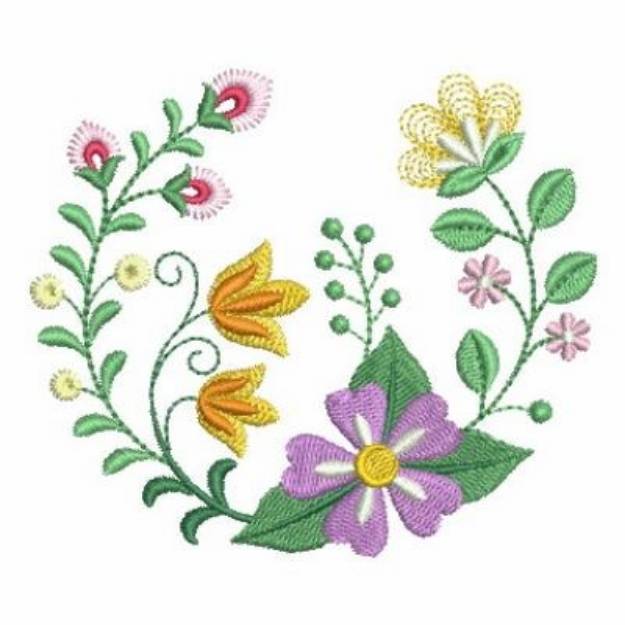 Picture of Flourishing Flowers Machine Embroidery Design