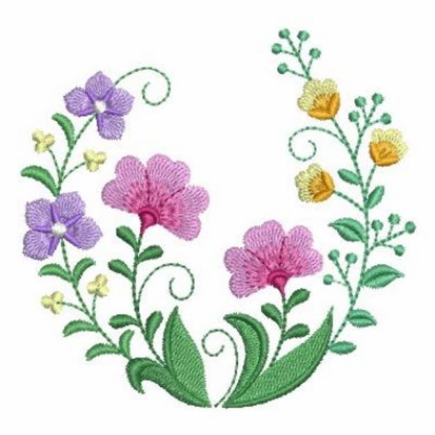 Picture of Flourishing Flowers Machine Embroidery Design