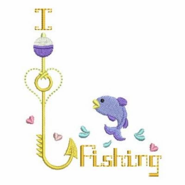 Picture of Gone Fishing Border Machine Embroidery Design