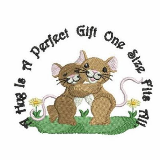 Picture of Hugging Mice Machine Embroidery Design