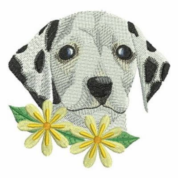 Flower Dalmation Machine Embroidery Design 