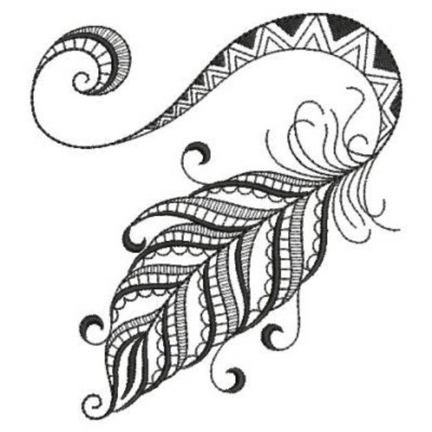 Black Feathers Embroidery Design