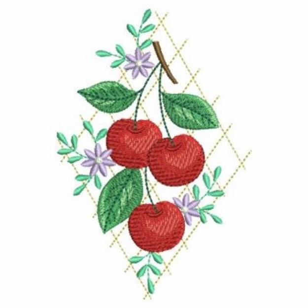 Picture of Fresh Cherries Machine Embroidery Design