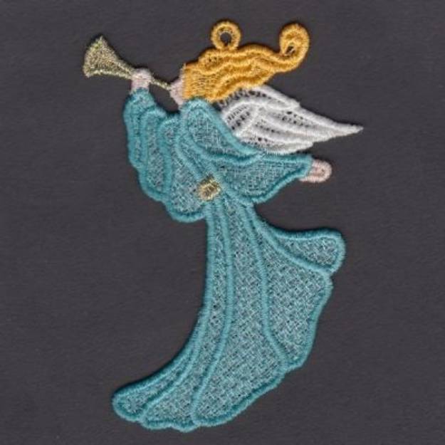 Picture of FSL Trumpet Angel Machine Embroidery Design