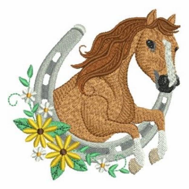 Picture of Horse & Horseshoe Machine Embroidery Design