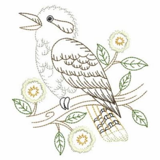 Picture of Kookaburra Outline Machine Embroidery Design