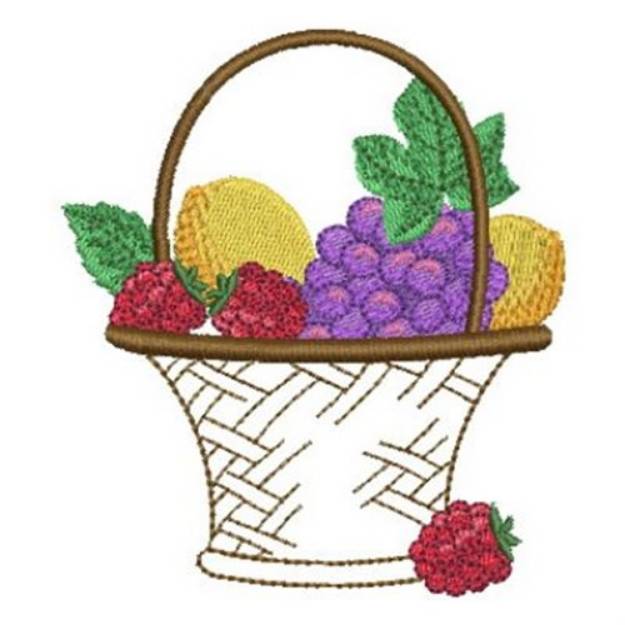 Basket Of Fruit Machine Embroidery Design 