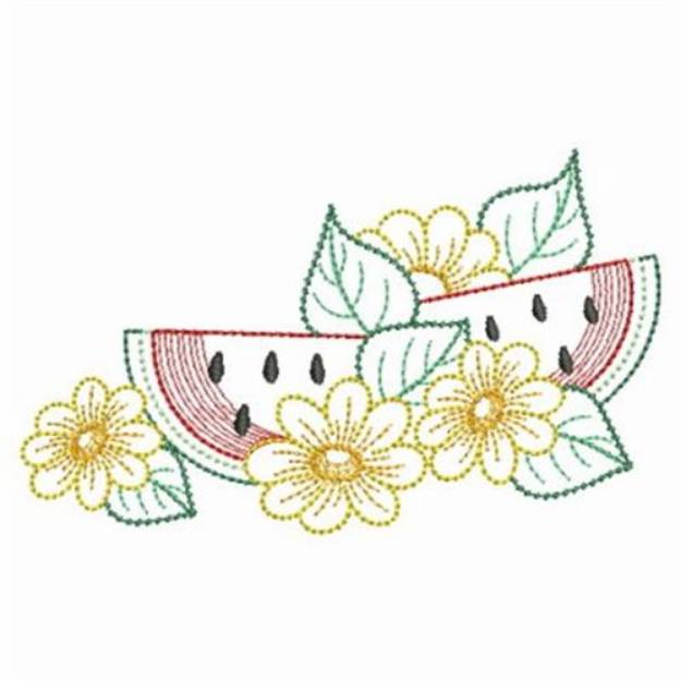 Picture of Watermelon Outline Machine Embroidery Design