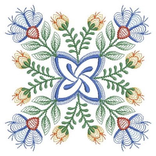 Quilt Block Blooms Machine Embroidery Design | Embroidery Library at ...