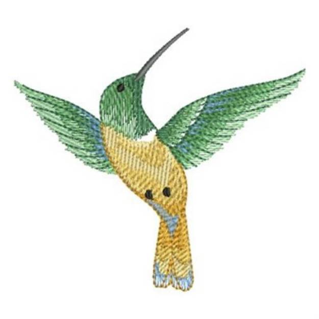 Picture of Green Hummingbird Machine Embroidery Design