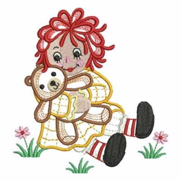 Picture of Raggedy Anne & Teddy Bear Machine Embroidery Design