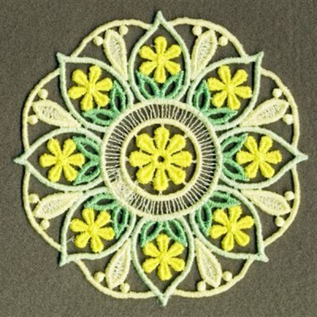 Picture of FSL Floral Doily Machine Embroidery Design