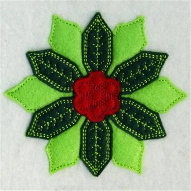 Applique Christmas Holly Machine Embroidery Design | Embroidery Library ...