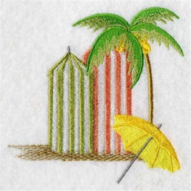 Picture of Realistic Beach Machine Embroidery Design