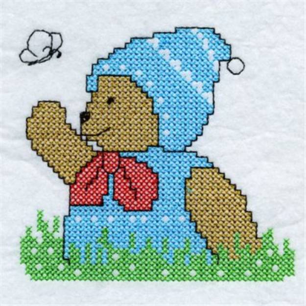 Picture of Cross Stitch Bear Machine Embroidery Design