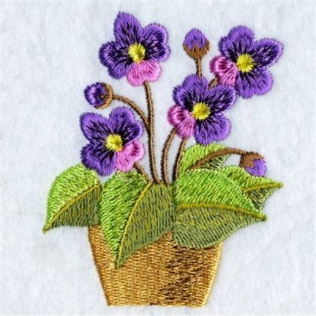 African Violets Machine Embroidery Design | Embroidery Library at ...