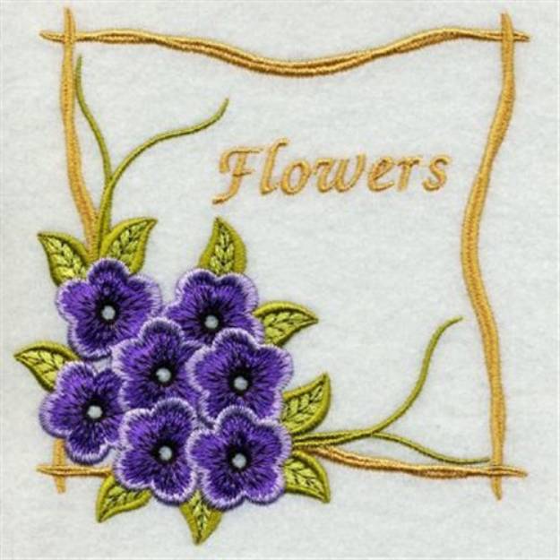 Picture of Flower Sign Machine Embroidery Design