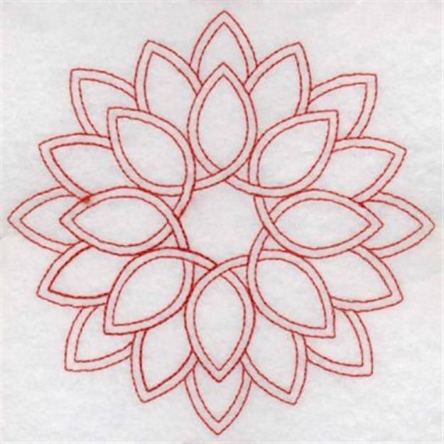 Redwork Flower Machine Embroidery Design | Embroidery Library at ...