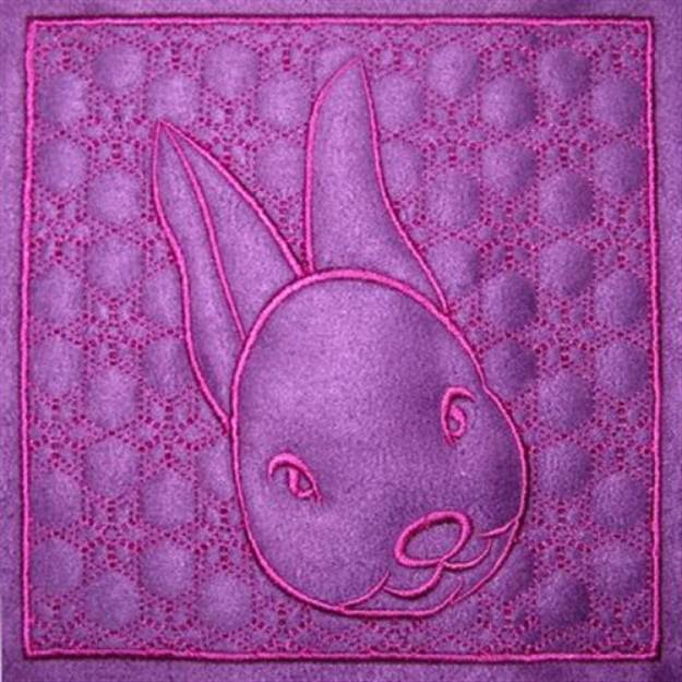 Picture of Rabbit Head Machine Embroidery Design