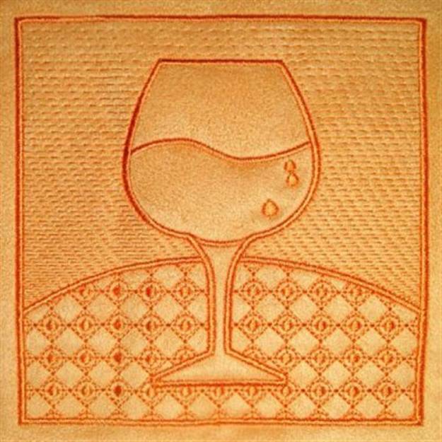 Picture of Wine Block Machine Embroidery Design