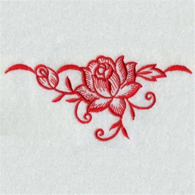 Red, White & Bloom Machine Embroidery