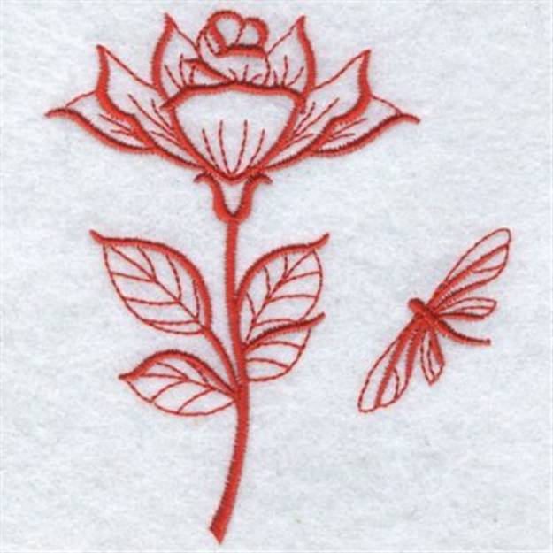 Rose Redwork Machine Embroidery Design Embroidery Library At