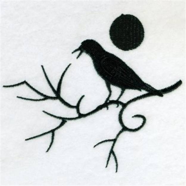 Picture of Halloween Crow Machine Embroidery Design