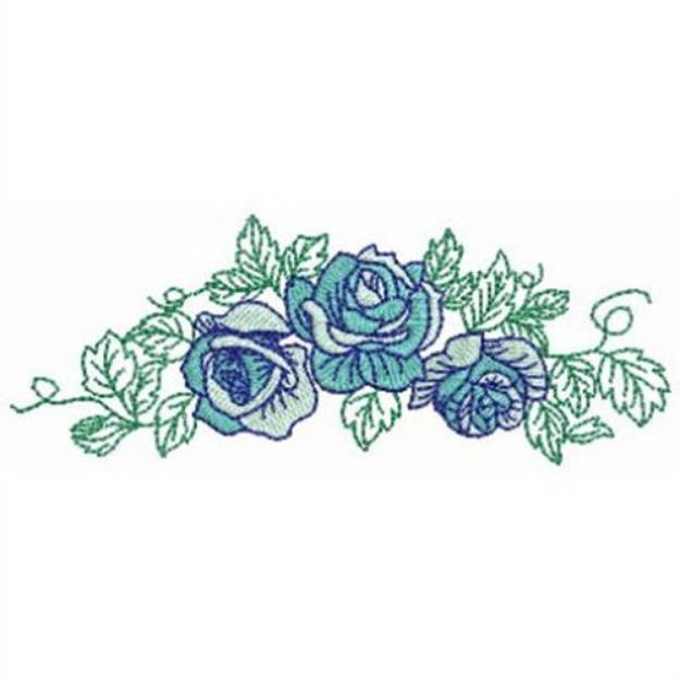 Picture of Rose Floral Border Machine Embroidery Design