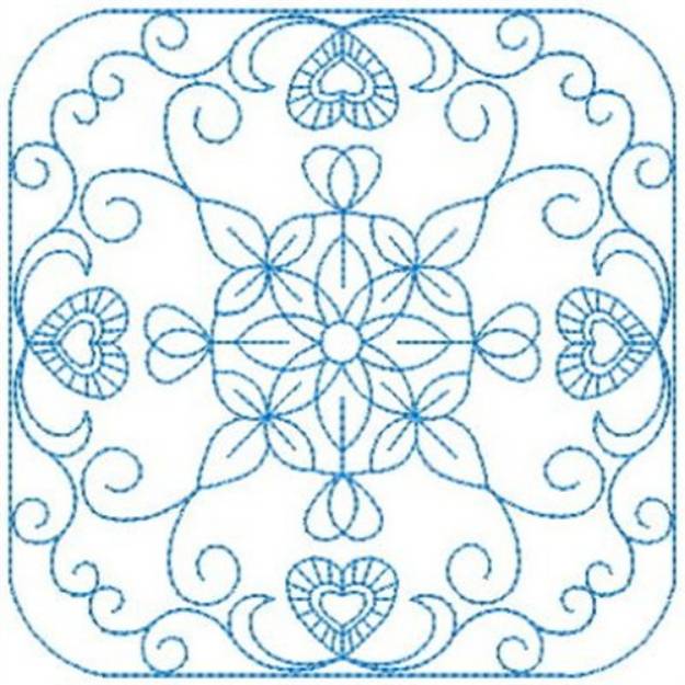 Picture of Redwork Quilt Blocks Machine Embroidery Design