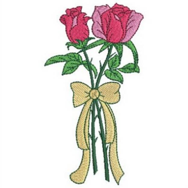 Picture of Variegated Roses Machine Embroidery Design