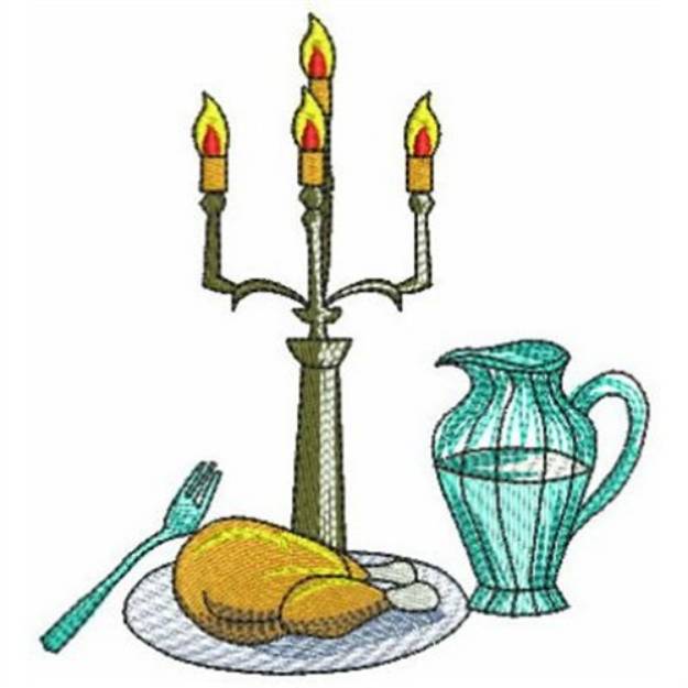 Picture of Candlelight Dinner Machine Embroidery Design