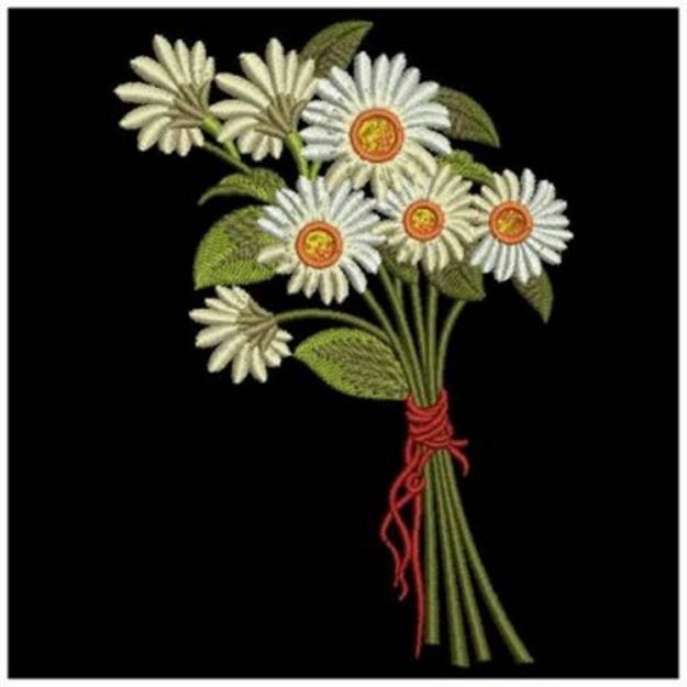 Picture of Shasta Daisy Bouquet Machine Embroidery Design