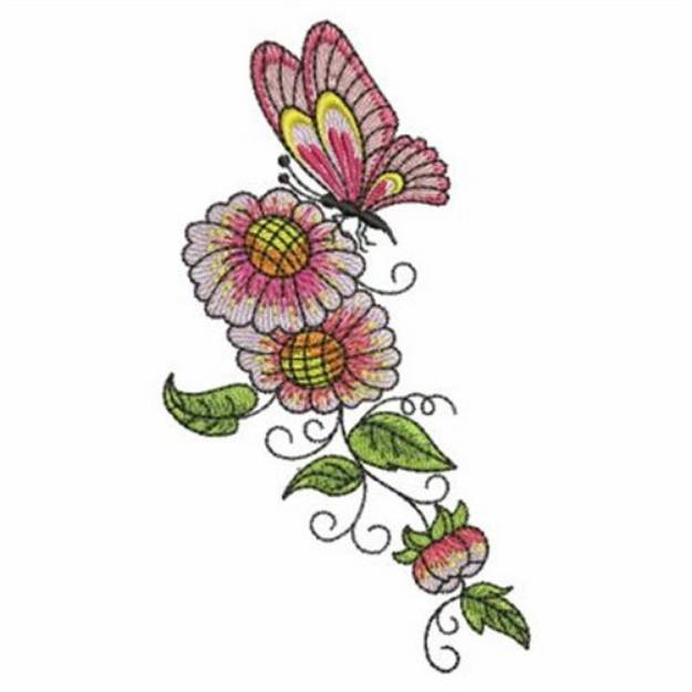 Butterfly Flower Border Machine Embroidery Design | Embroidery Library ...