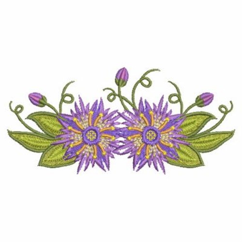 Cornflower Border Machine Embroidery Design | Embroidery Library at ...