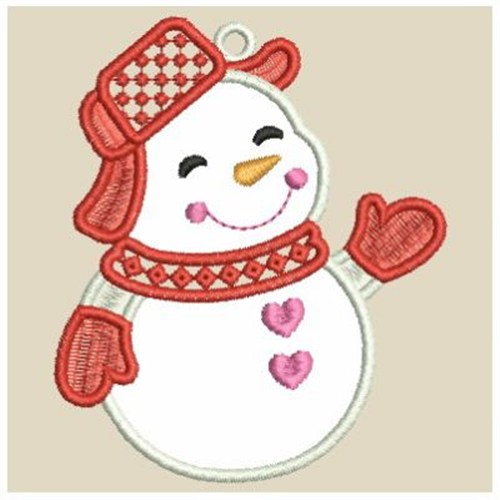 Snowman Applique Machine Embroidery Design Embroidery Library at