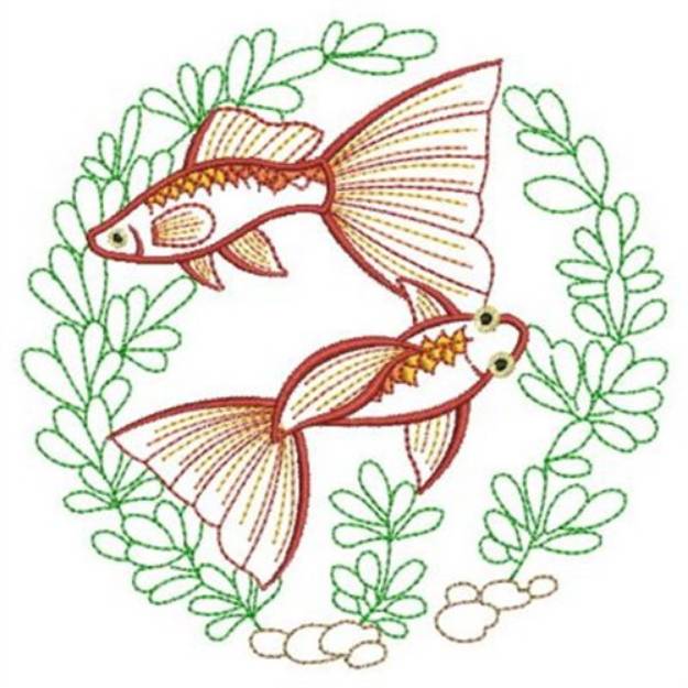 Goldfish Circle Machine Embroidery Design Embroidery Library at