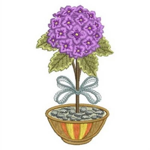 Picture of Floral Topiary Bush Machine Embroidery Design