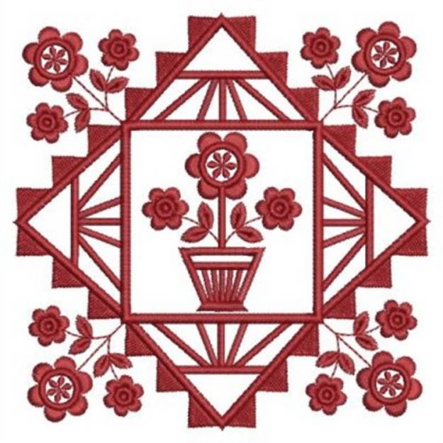 Picture of Jacobean Topiary Quilt Machine Embroidery Design