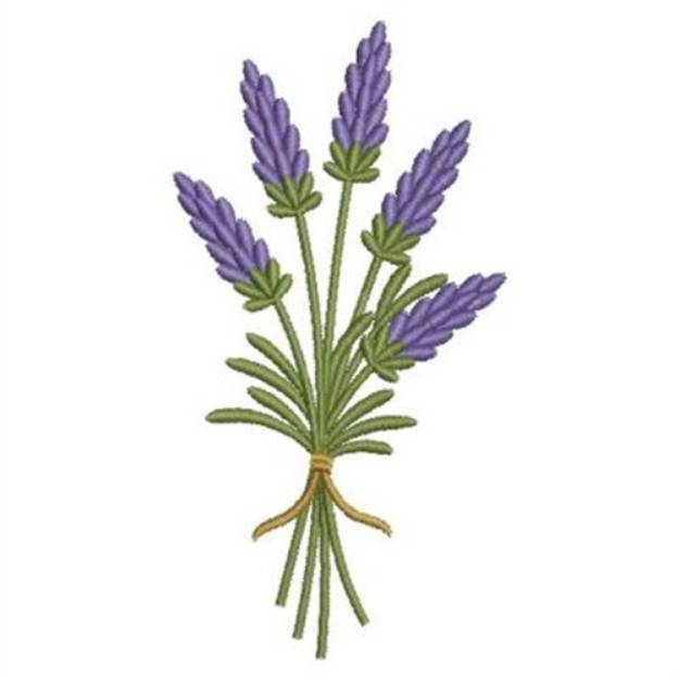 Picture of Lavender Bouquet Machine Embroidery Design