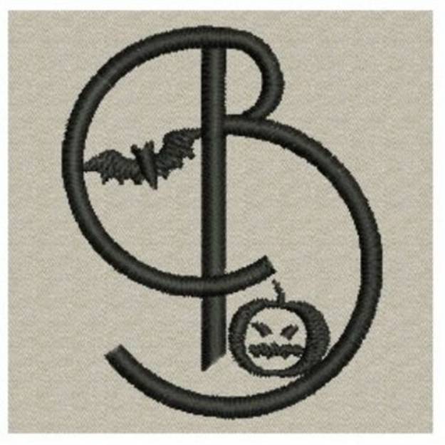 Picture of Halloween Letter B Machine Embroidery Design