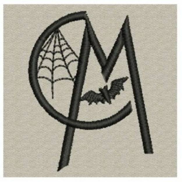 Picture of Halloween Letter M Machine Embroidery Design