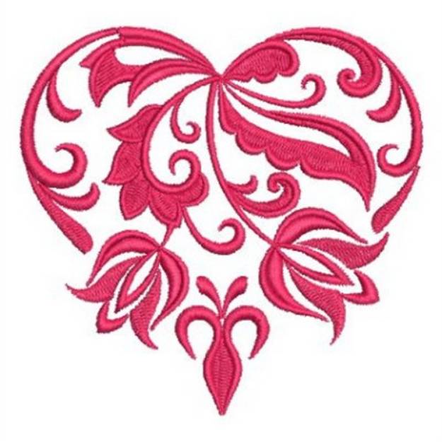 Damask Heart Machine Embroidery Design | Embroidery Library at ...