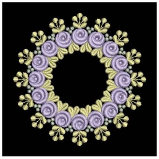 Picture of Rose Circle Decor Machine Embroidery Design