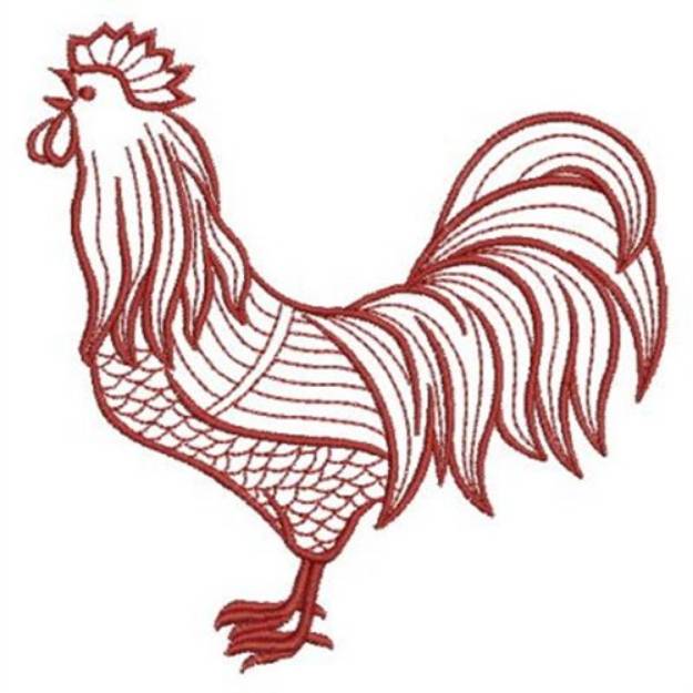 Redwork Rooster Machine Embroidery Design Embroidery Library At 8726