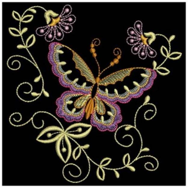 Picture of Jacobean Butterfly Machine Embroidery Design